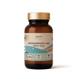 UNUVI - Witamina D3 + K2 2000 IU 100 μg  | 60 kapsułek