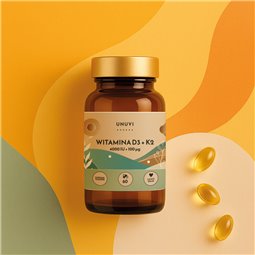 UNUVI - Witamina D3 + K2 4000 IU 100 mcg  | 60 kapsułek olejowych (Softgel)