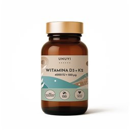 UNUVI - Witamina D3 + K2 4000 IU 100 μg  | 120 kapsułek